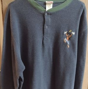 Vintage Goofy Button Up Henley Shirt